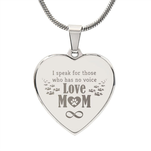 Dog Mom Engraved Necklace