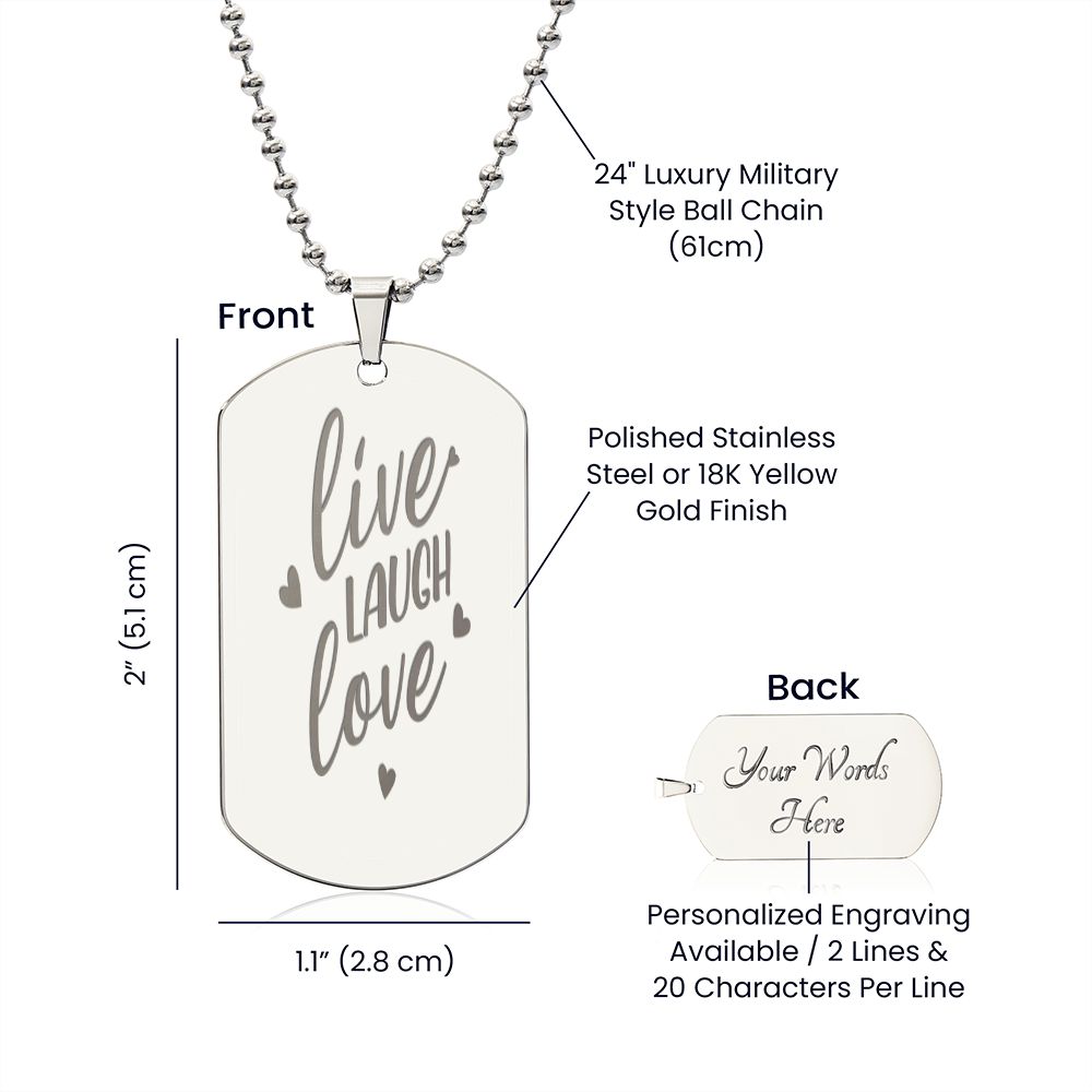 Live, Laugh, Love Necklace