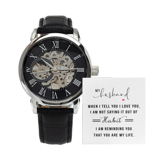 My Husband Openwork Watch