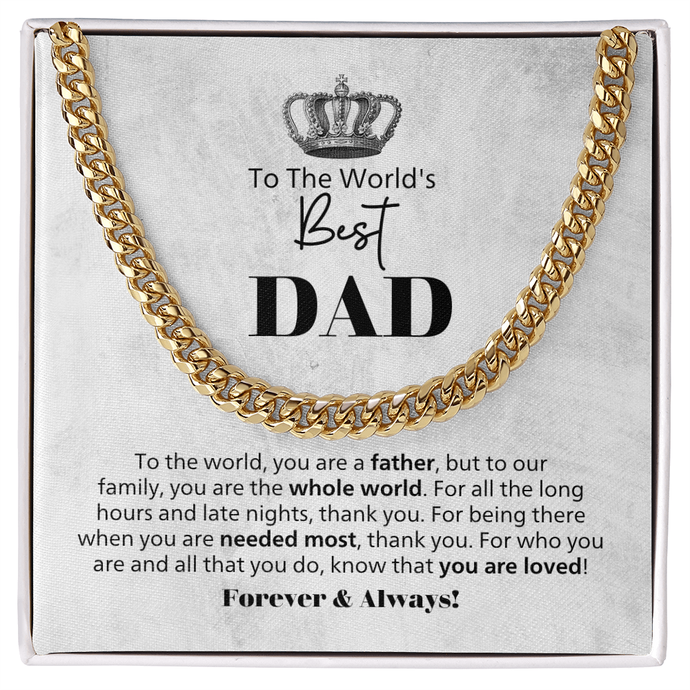 Best Dad Cuban Link Necklace