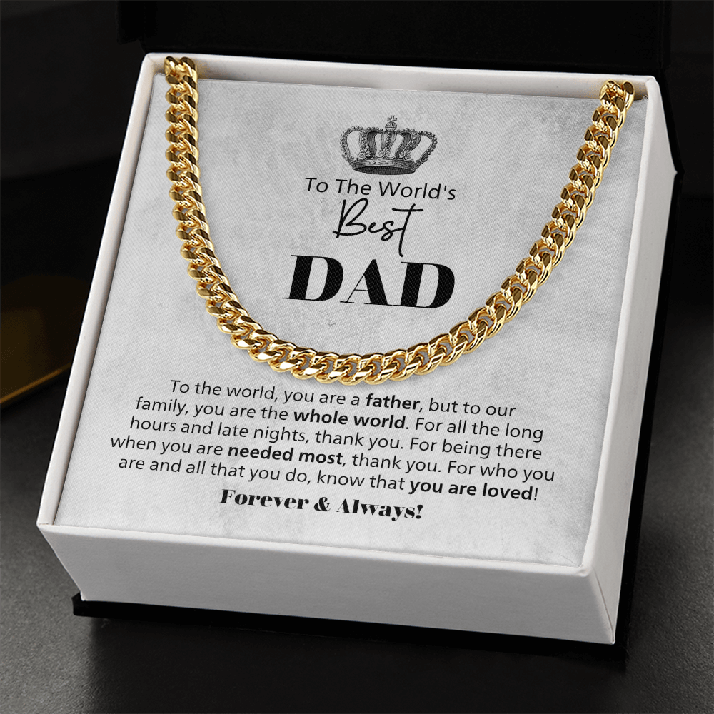 Best Dad Cuban Link Necklace