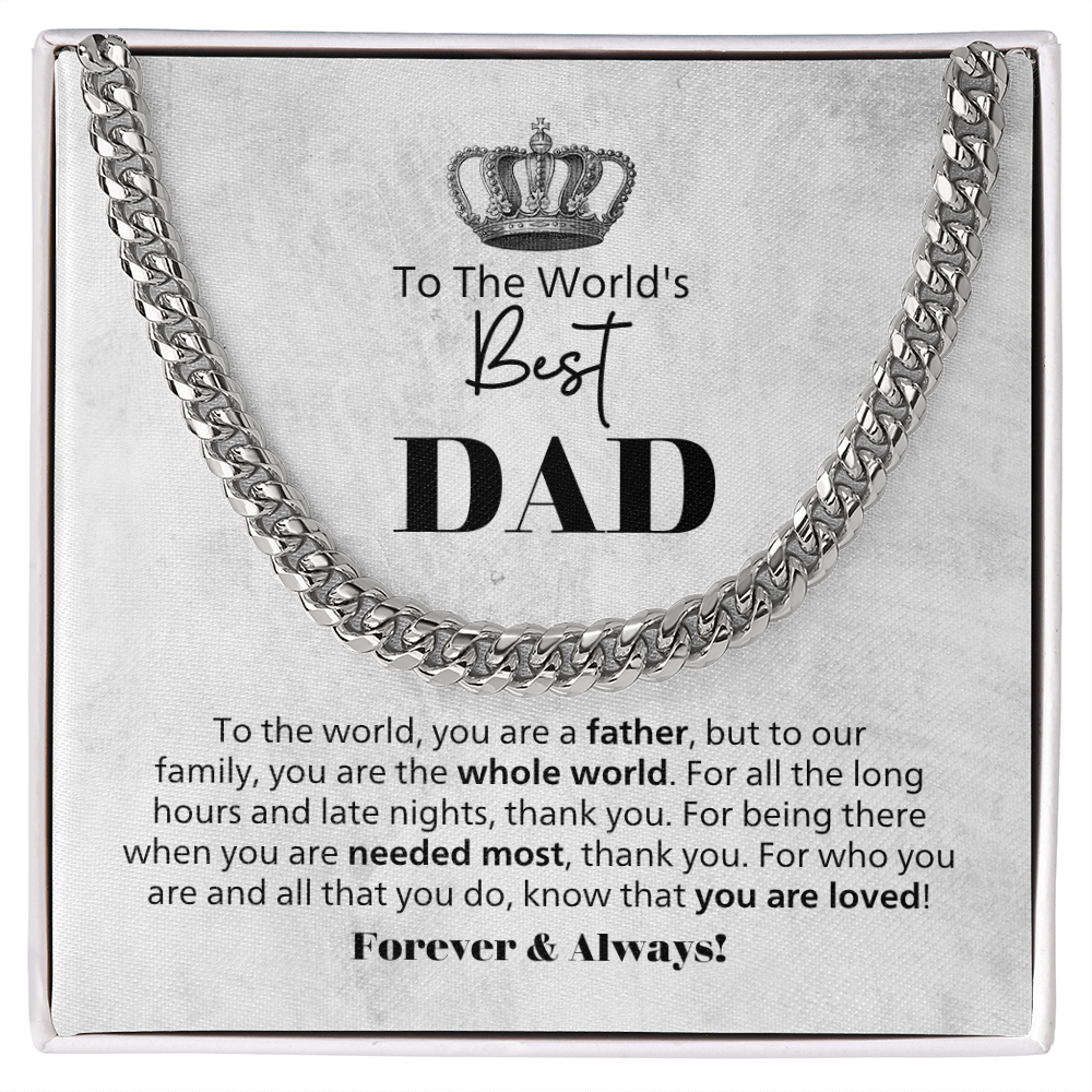 Best Dad Cuban Link Necklace