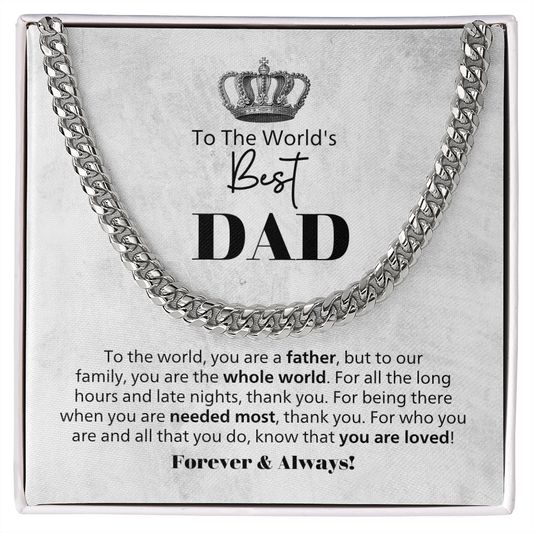 Best Dad Cuban Link Necklace