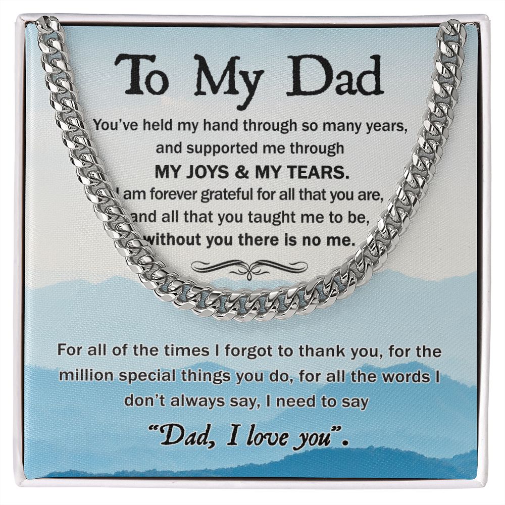 Dad Held My Hand Cuban Link Chain – thelushmart