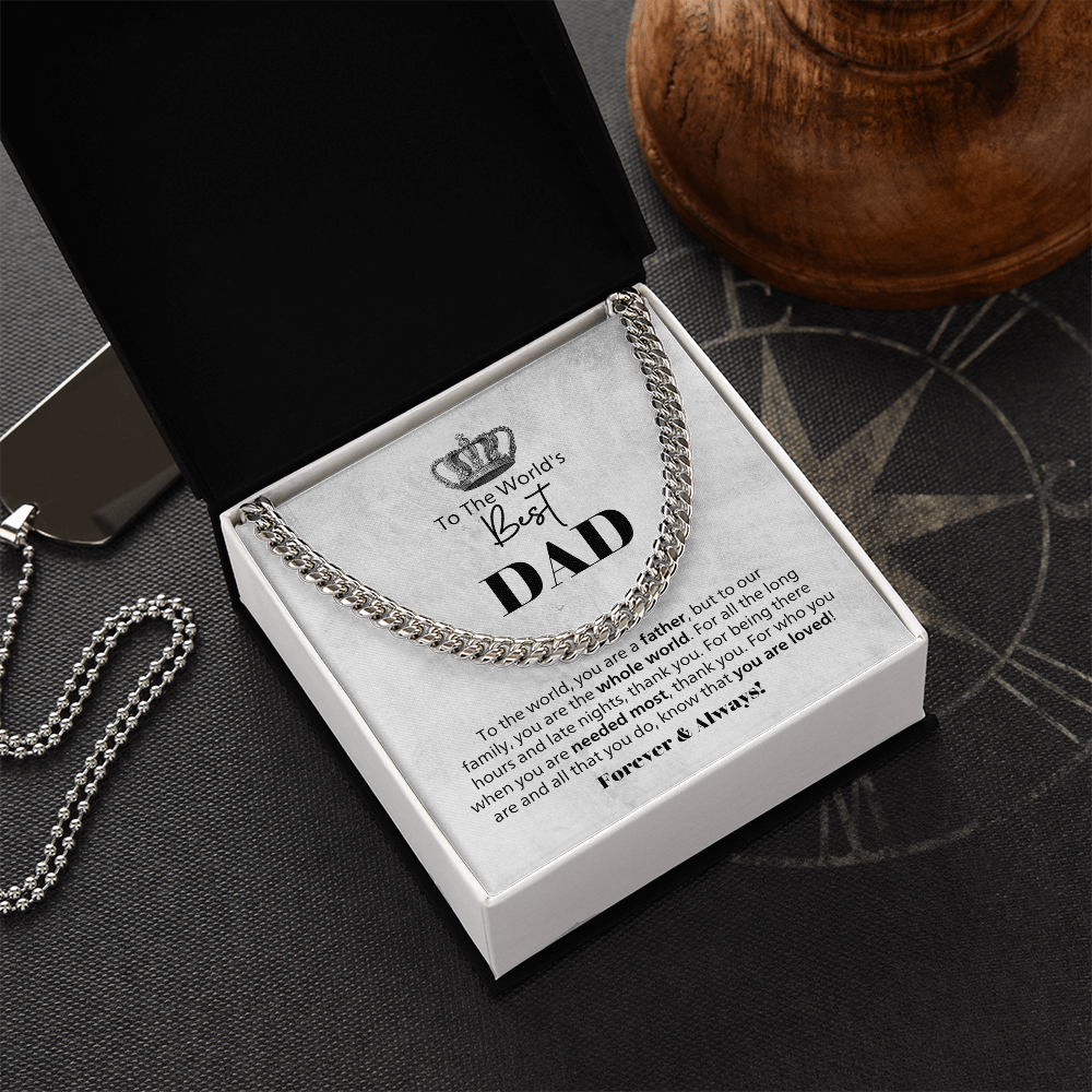 Best Dad Cuban Link Necklace