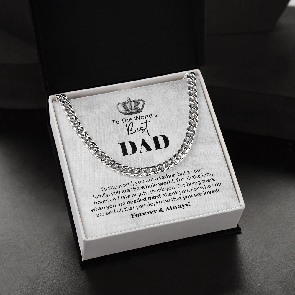 Best Dad Cuban Link Necklace