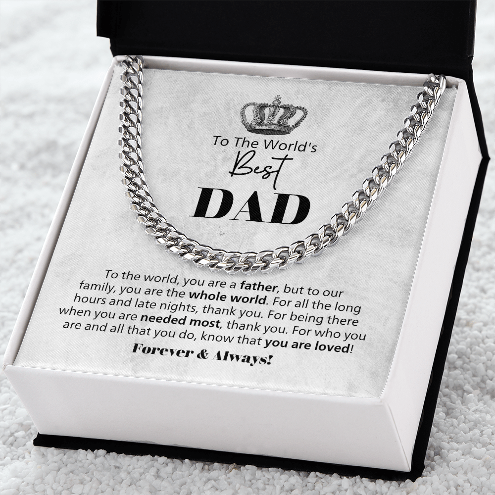 Best Dad Cuban Link Necklace