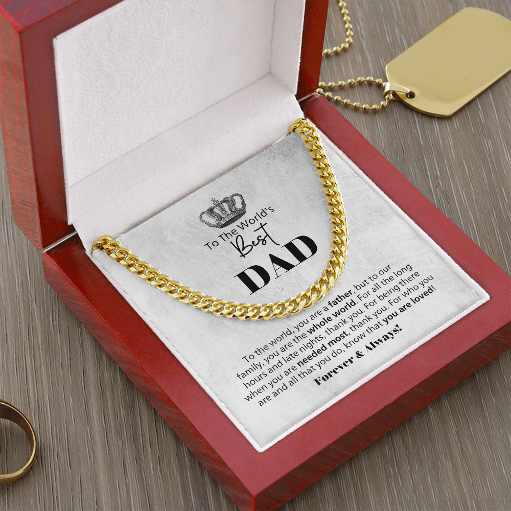 Best Dad Cuban Link Necklace