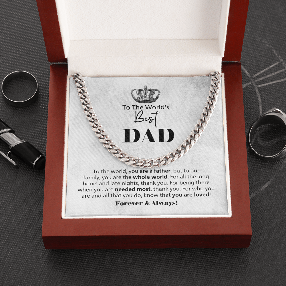 Best Dad Cuban Link Necklace