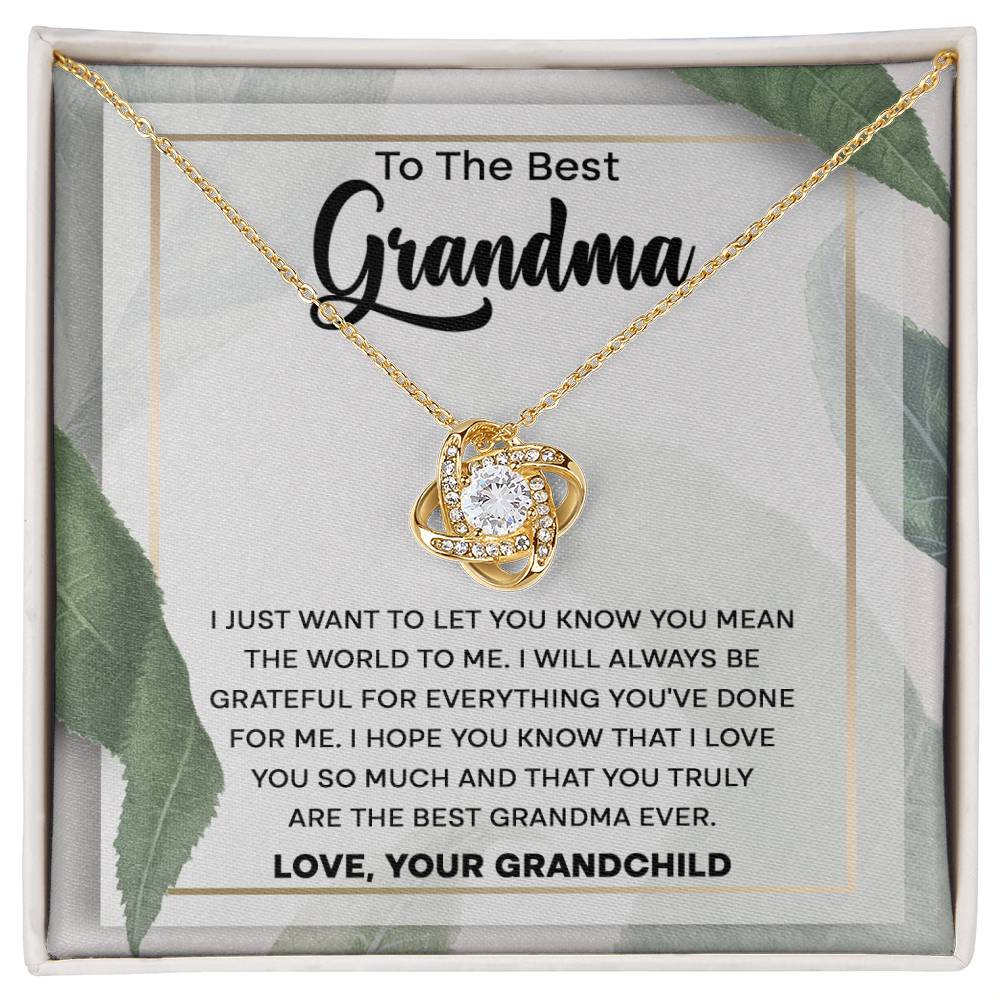 Best Grandma Love Knot Necklace