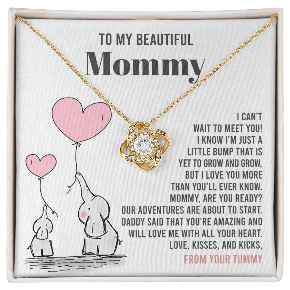 Beautiful Mommy Love Knot Necklace