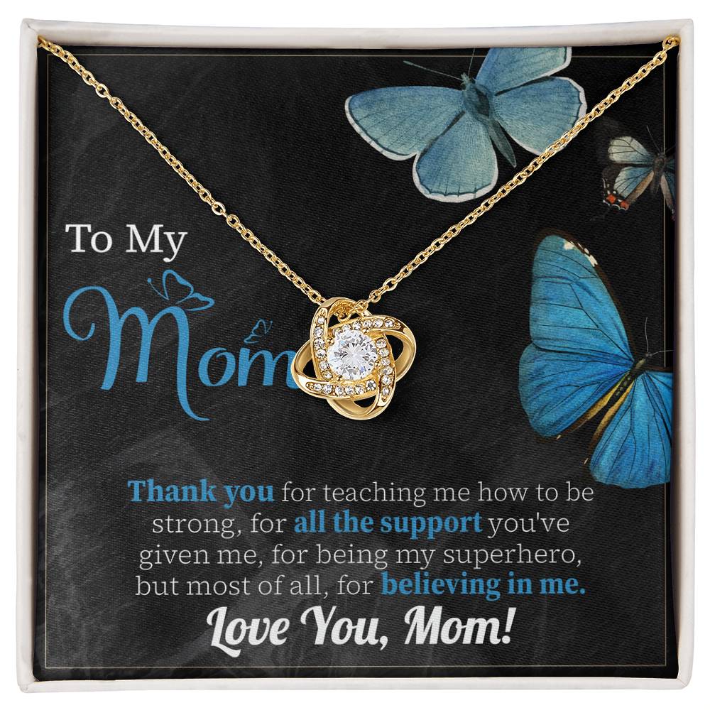 To My Mom Love Knot Necklace