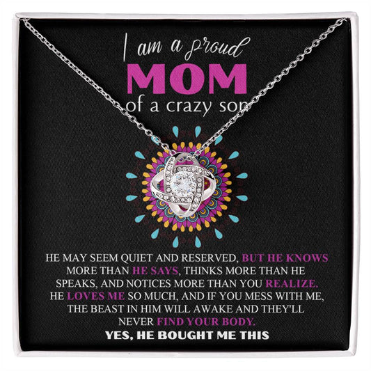 Proud Mom Love Knot Necklace