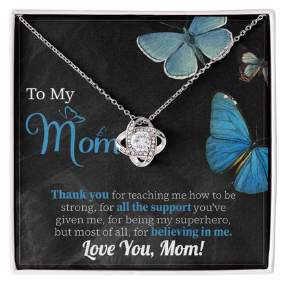 To My Mom Love Knot Necklace