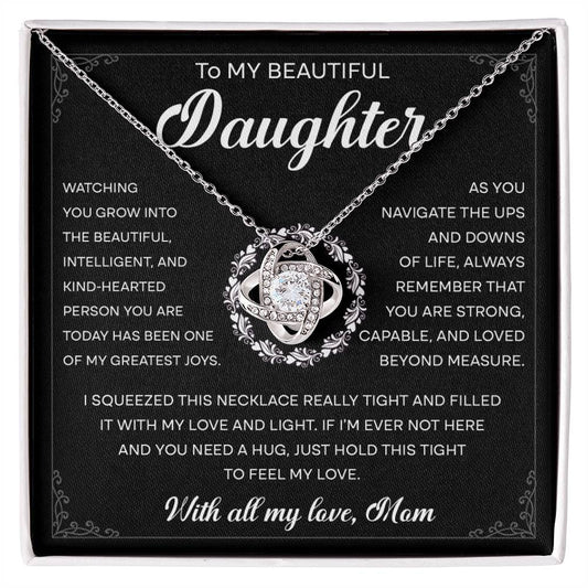 Daughter -My Greatest Joy Love Knot Necklace