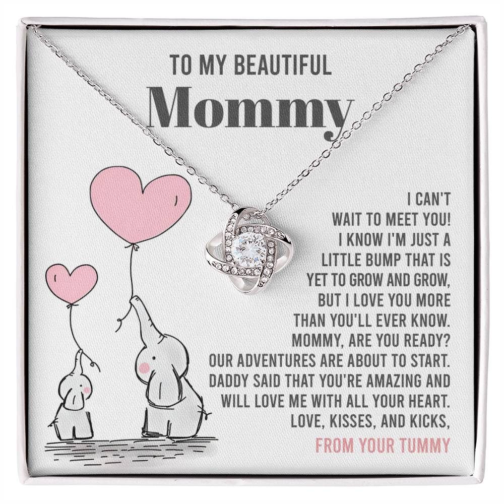 Beautiful Mommy Love Knot Necklace