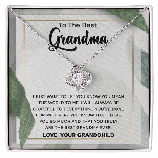 Best Grandma Love Knot Necklace