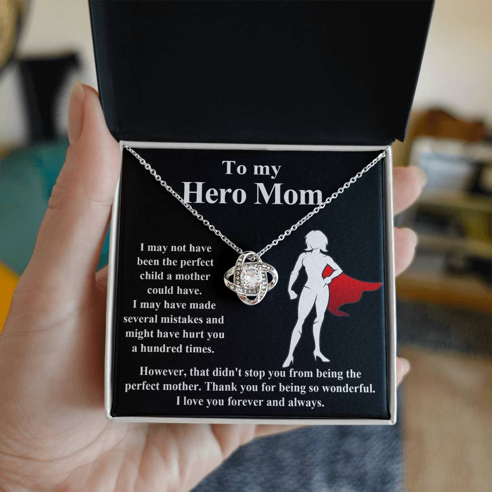 My Hero Mom Love Knot Necklace