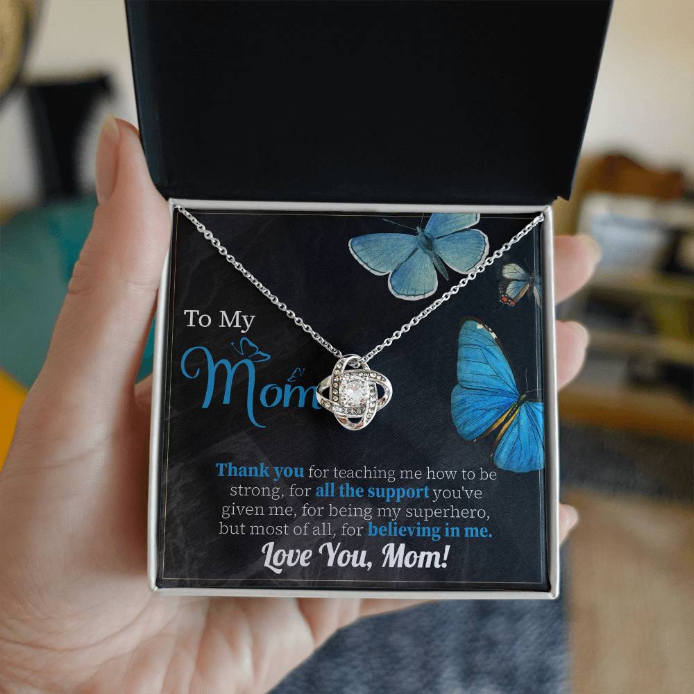 To My Mom Love Knot Necklace