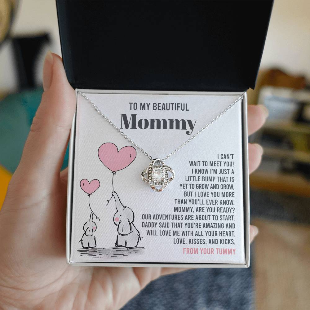 Beautiful Mommy Love Knot Necklace