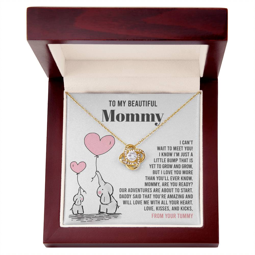 Beautiful Mommy Love Knot Necklace