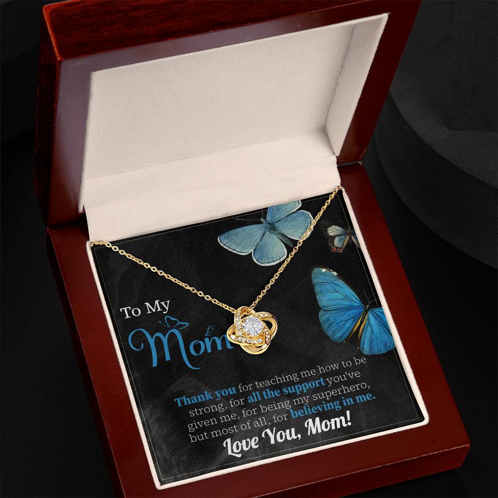 To My Mom Love Knot Necklace