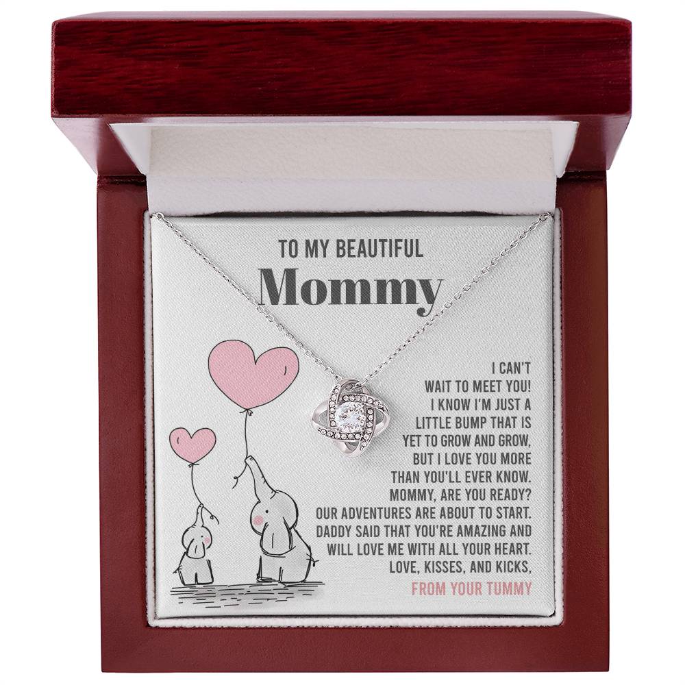 Beautiful Mommy Love Knot Necklace