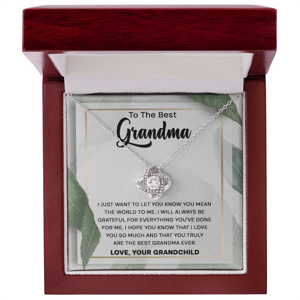 Best Grandma Love Knot Necklace