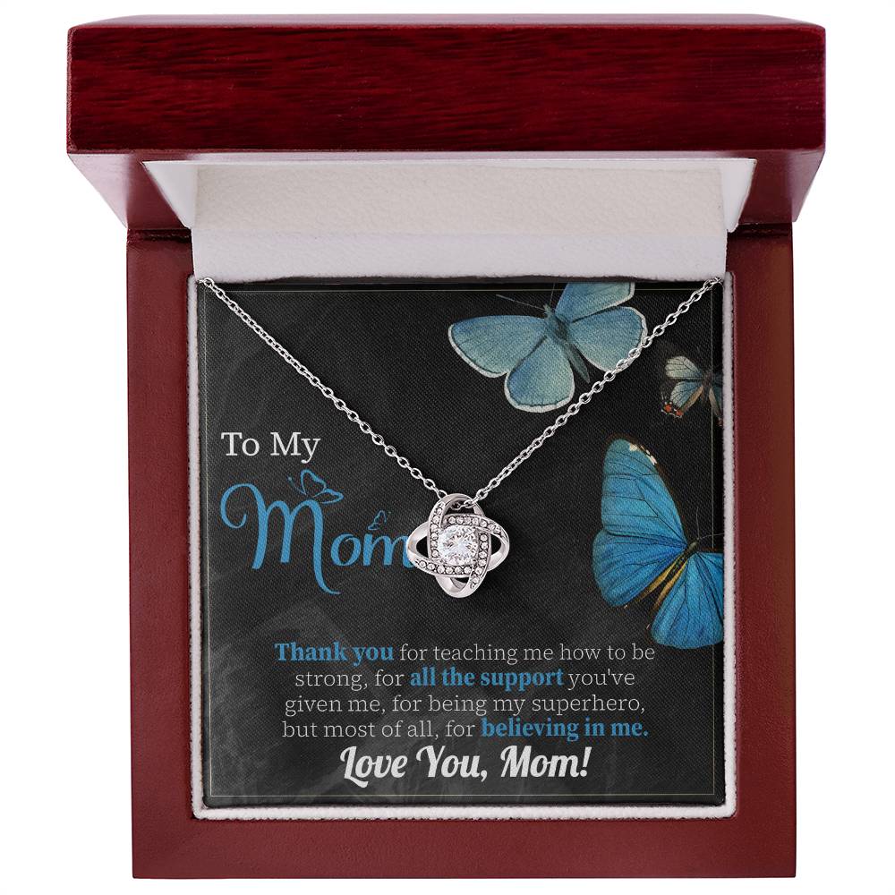 To My Mom Love Knot Necklace