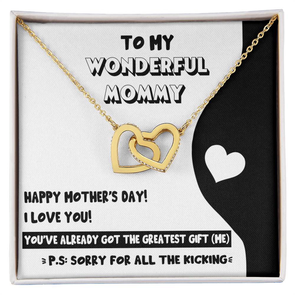 To my Wonderful Mom Heart Necklace