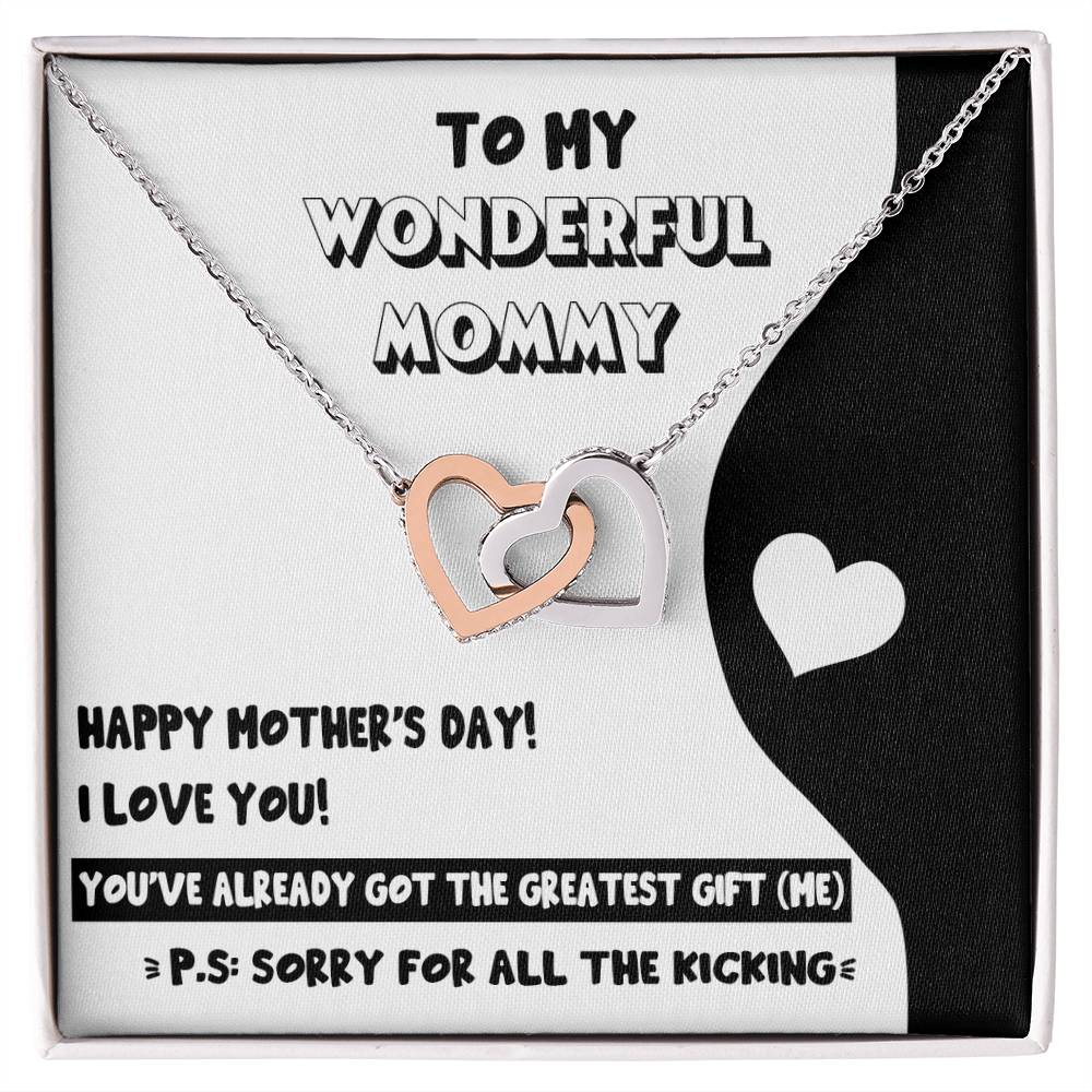 To my Wonderful Mom Heart Necklace