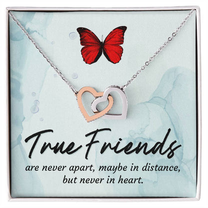 True Friends Interlocking Heart Necklace