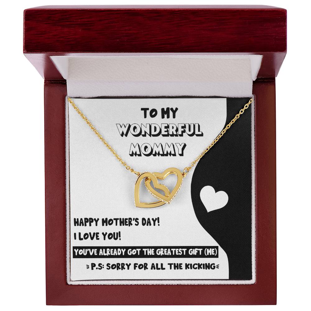 To my Wonderful Mom Heart Necklace