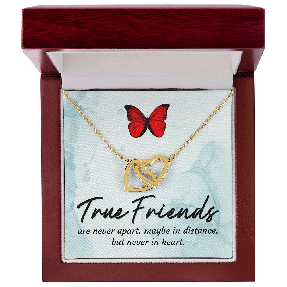 True Friends Interlocking Heart Necklace