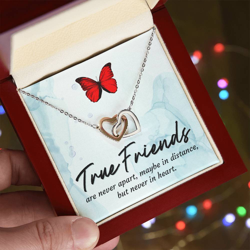 True Friends Interlocking Heart Necklace