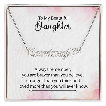 My Beautiful Daughter Name Necklace