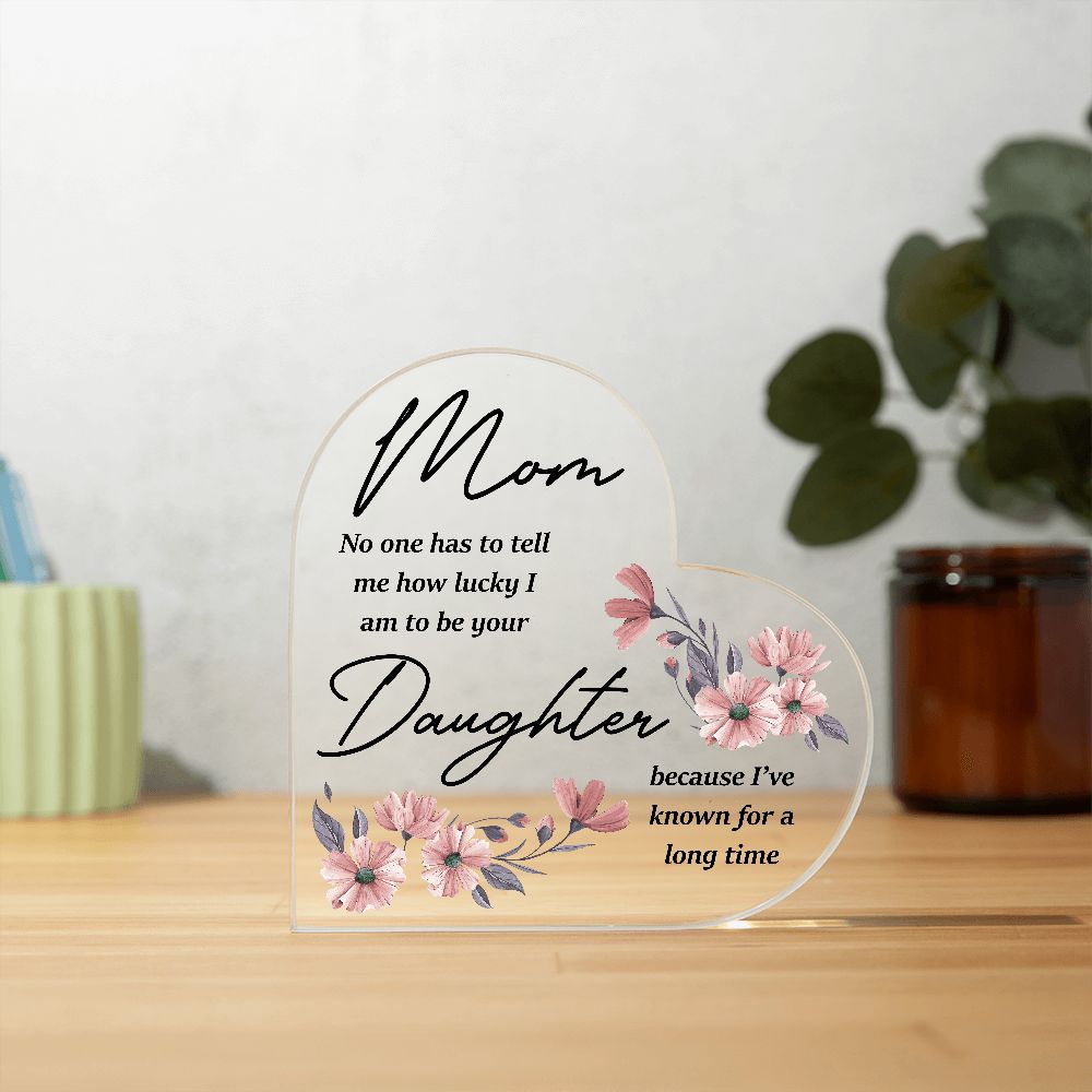 Mom-Daughter Heart Plaque