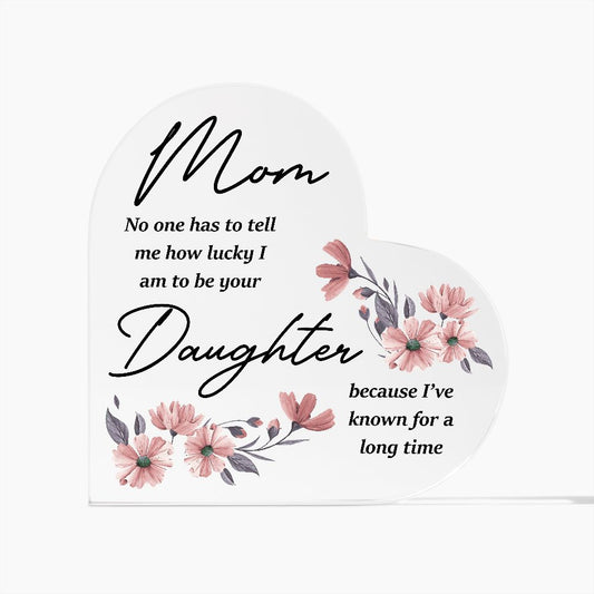 Mom-Daughter Heart Plaque