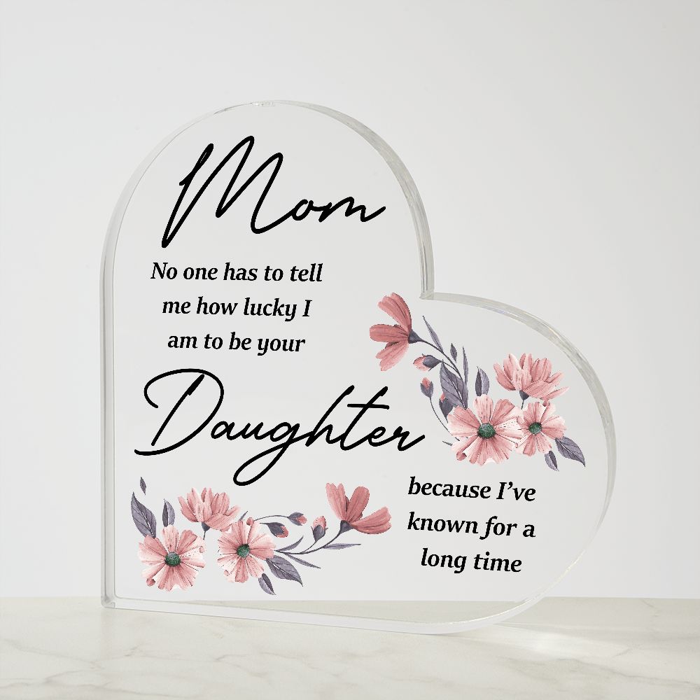 Mom-Daughter Heart Plaque