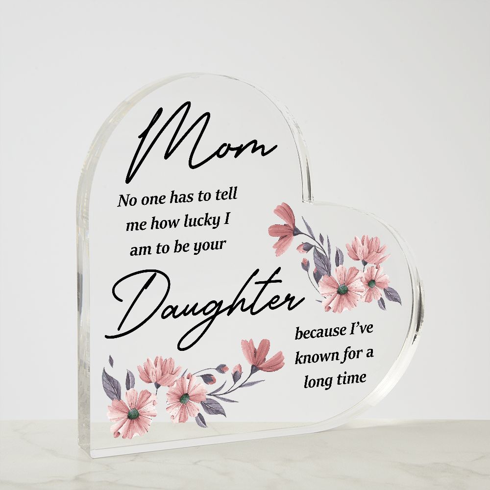 Mom-Daughter Heart Plaque