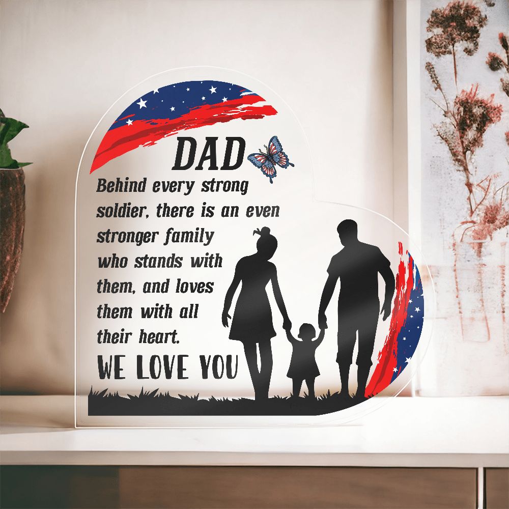 Dad Soldier Acrylic Plaque