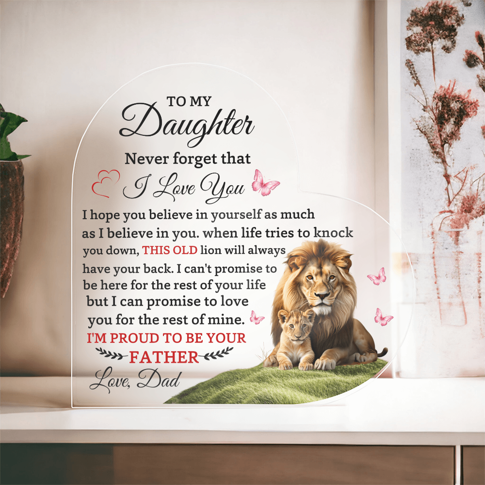 Daughter-Dad Heart Acrylic Plaque