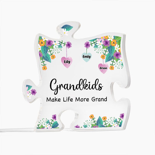 Grandkids Acrylic Puzzle Plaque