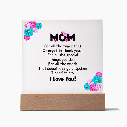 Mom Acrylic Plaque