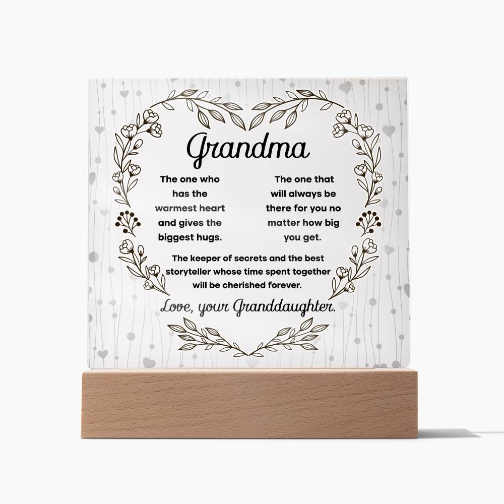 Grandma Cherished Forever Plaque