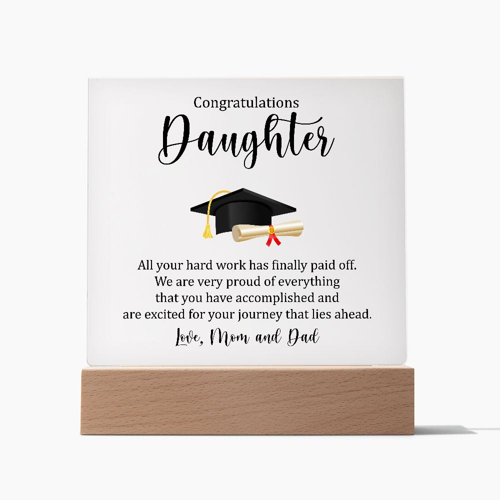 Daughter Graduation Plaque