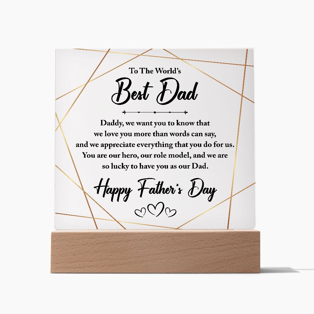 World's Best Dad Plaque