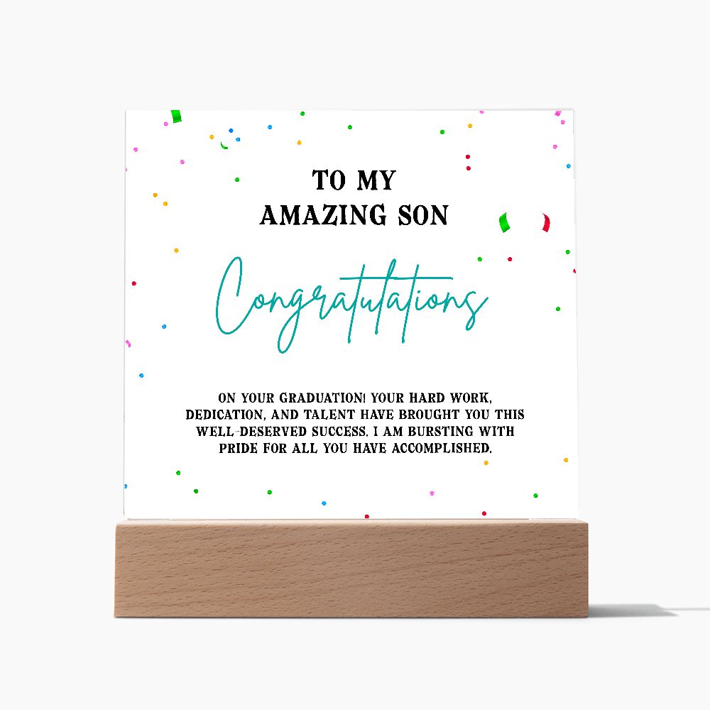 Amazing Son Graduation Plaque