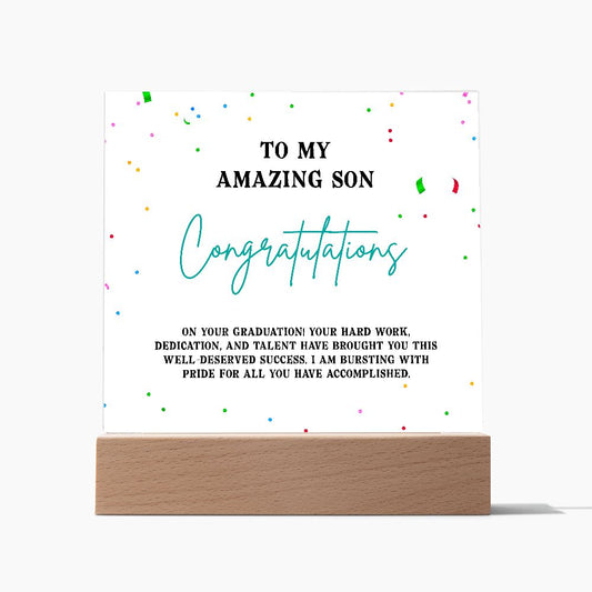 Amazing Son Graduation Plaque