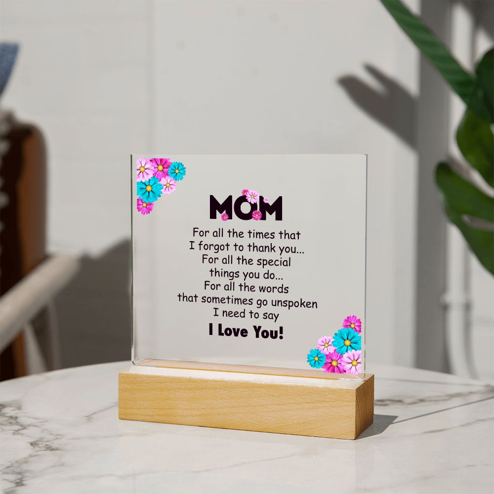 Mom Acrylic Plaque